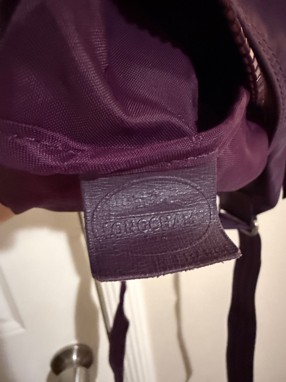 Longchamp Plum Le Pliage Neo Nylon Crossbody Handbag - Picture 7 of 8